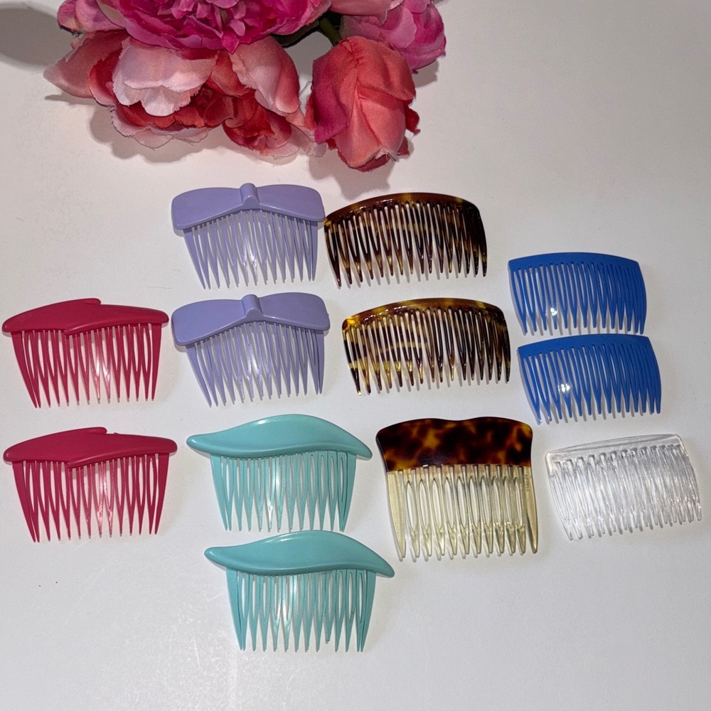 Vtg Goody Side Combs Hair Accessories Lot Of  12 USA Hong Kong Sets